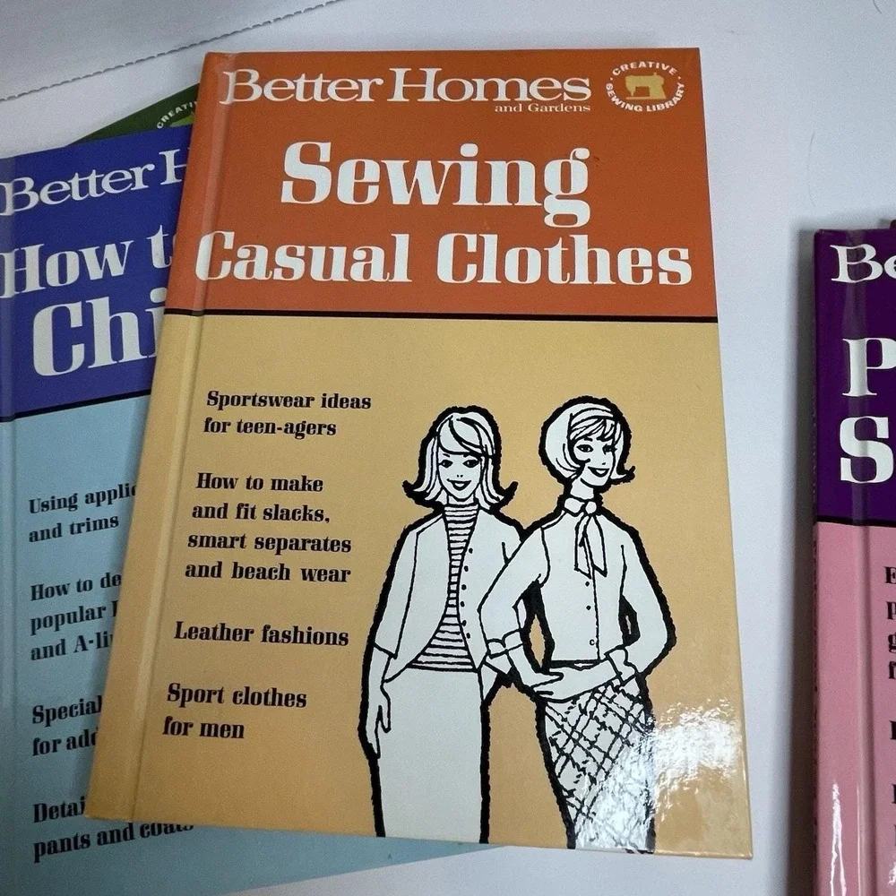 Vintage 1966 Better Homes And Gardens How To Sew Hardcover Old Book Lot 5